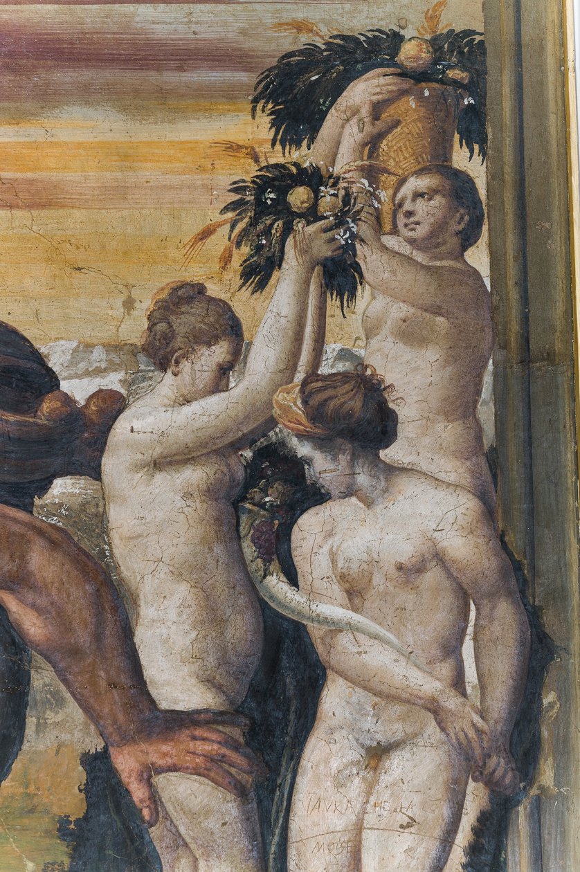 Herkules dræber Antaeus, fra det gule rum af Italian School