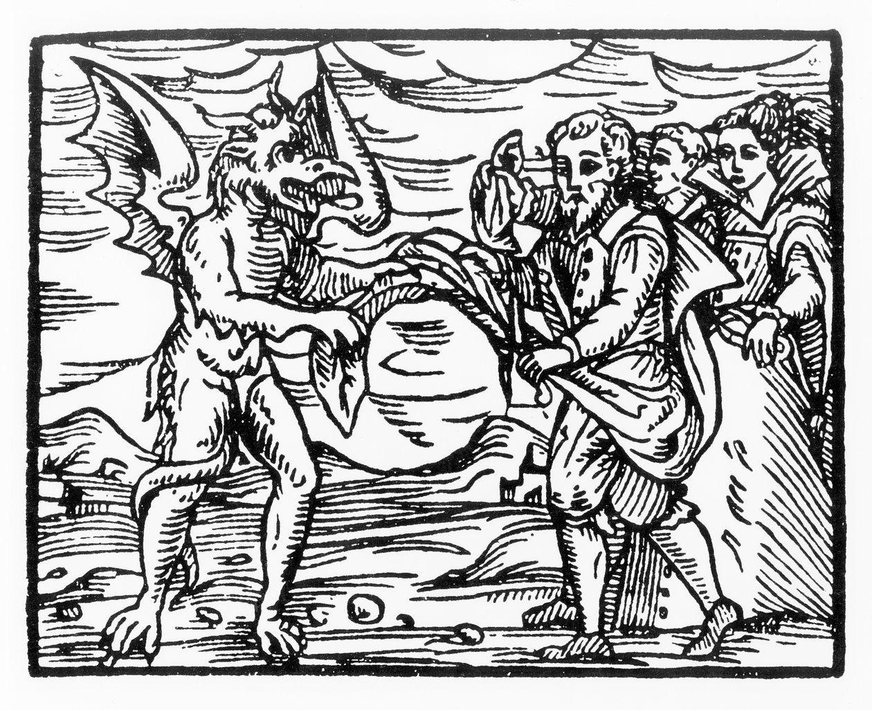 Homage to the Devil, kopi af en illustration fra Compendium Maleticarum af Fr M Guaccius, Milano 1608, brugt i History of Magic, udgivet sent i det 19. århundrede af Italian School
