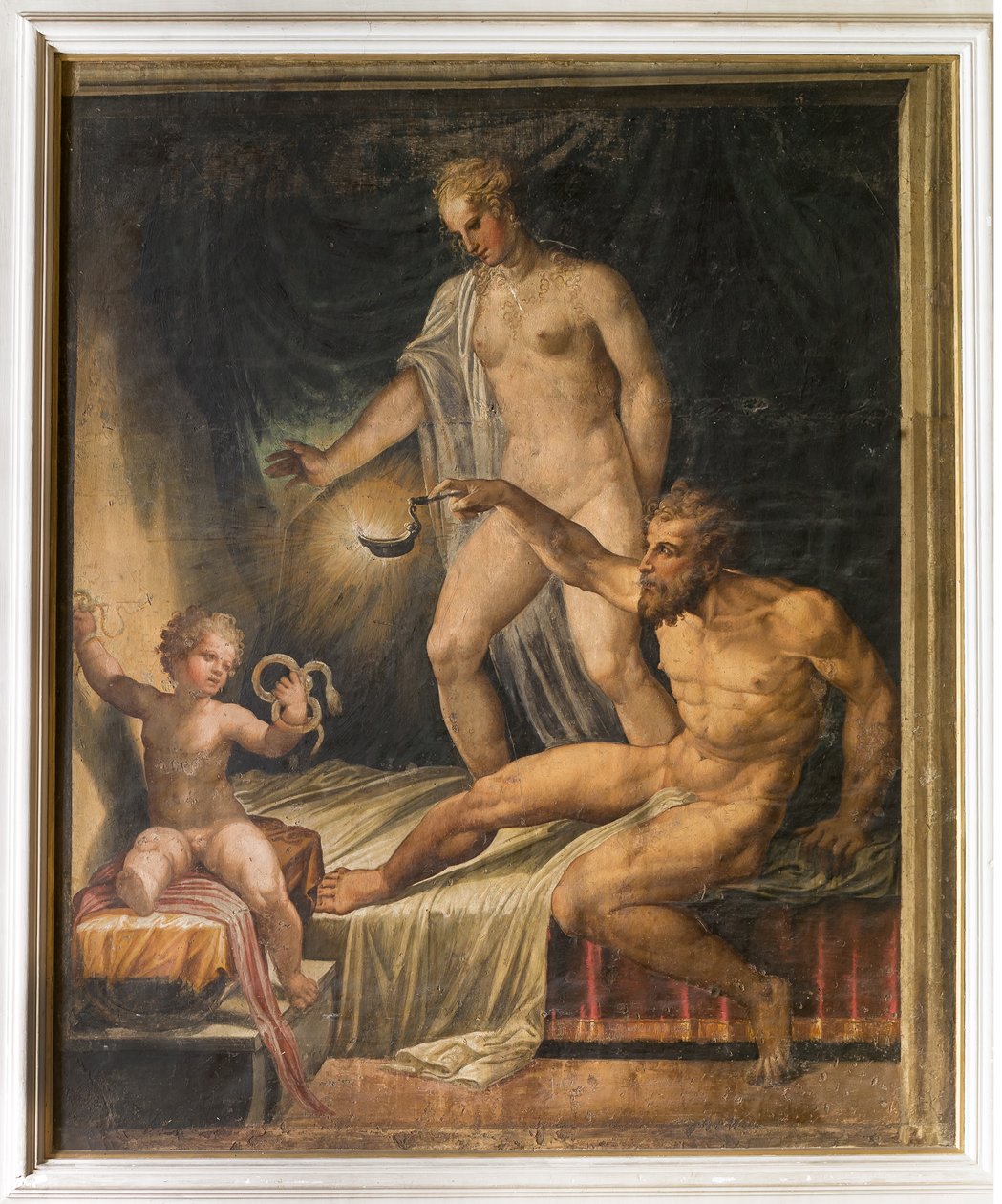 Spædbarnet Hercules, der kvæler slangerne, fra det gule rum, Rocca Meli Lupi, Soragna, Parma af Italian School