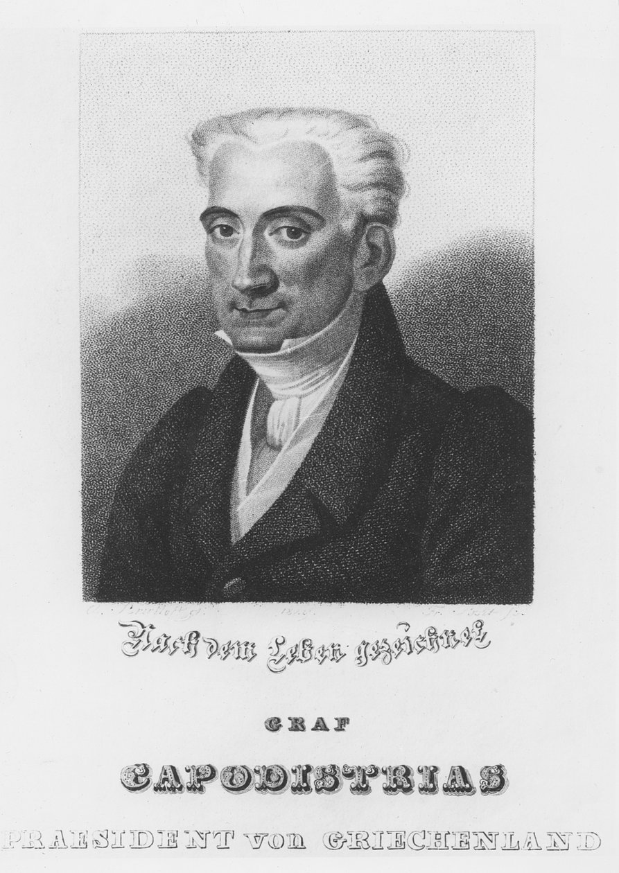 Ioannis Kapodistrias (gravering) af Italian School