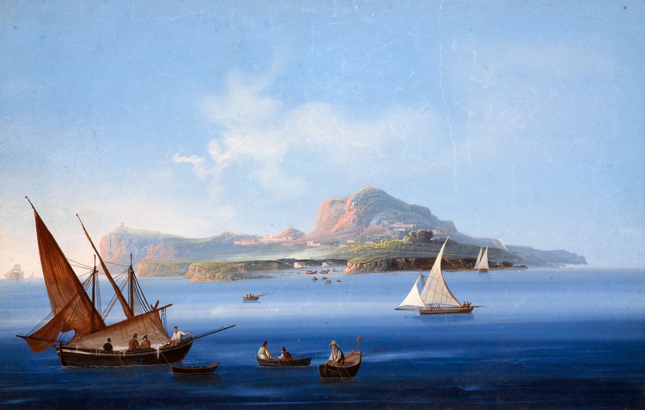 Isle of Capri (gouache) af Italian School