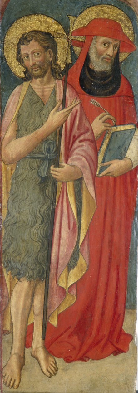 Johannes Døberen og Skt. Hieronymus, ca. 1430 (tempera på poppeltræ) af Italian School