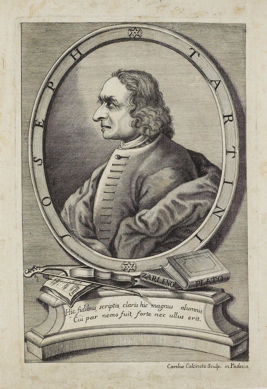 Joseph Tartini, graveret af Carlo Calcinotto (fl.1763), c.1763 af Italian School