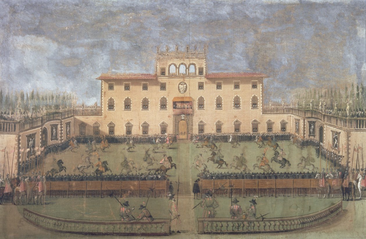 Dyst i den kejserlige villa i Poggio a Caiano af Italian School