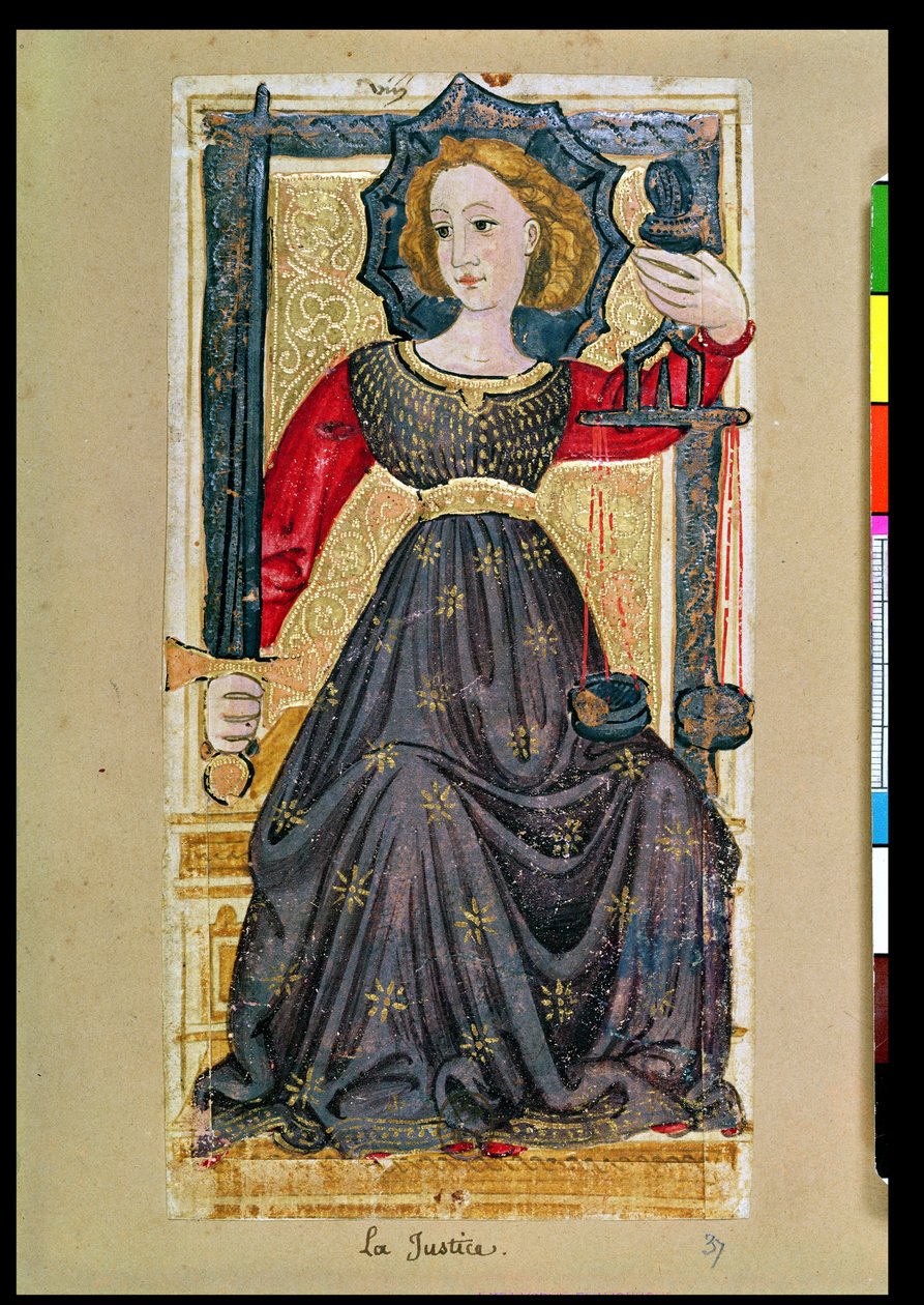 Retfærdighed, tarotkort fra 