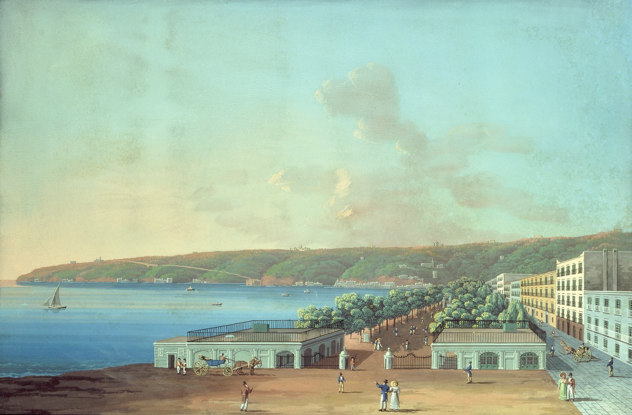 La Villa Reale (gouache ombord) (se også 207963, 207964, 207965) af Italian School
