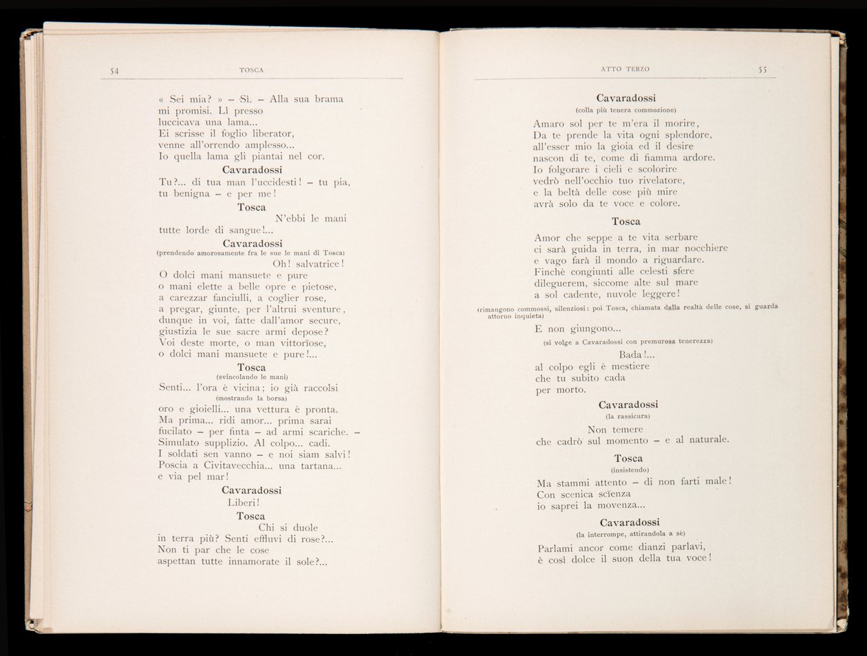 Libretto af Tosca af Giacomo Puccini, Ricordi Edition, Italien af Italian School