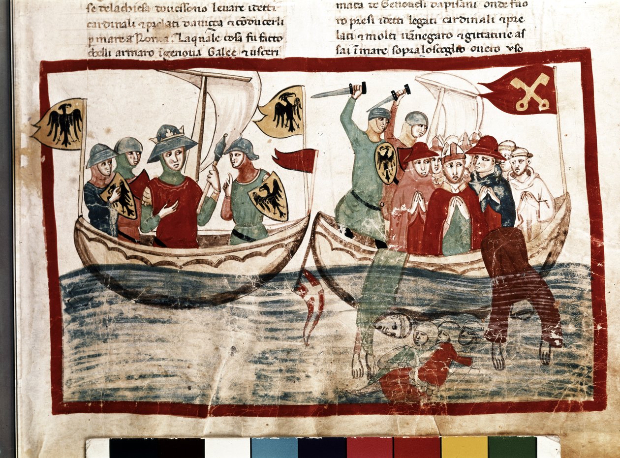 Ludvig IX med sine korsfarere af Italian School