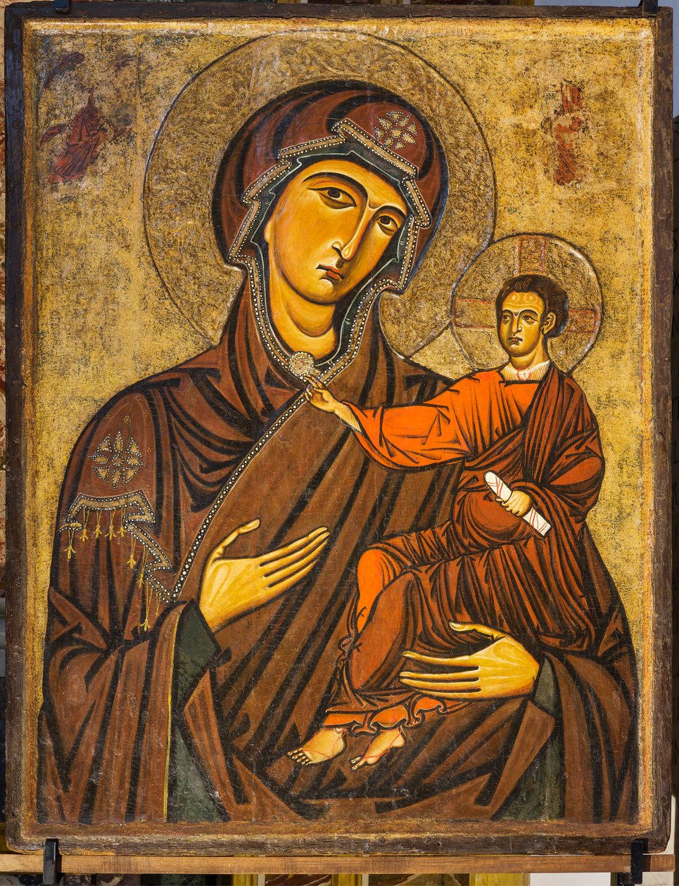 Madonna Odigitria (jomfru og barn), også kaldet Madonna Bruna, midten af 1200-tallet af Italian School