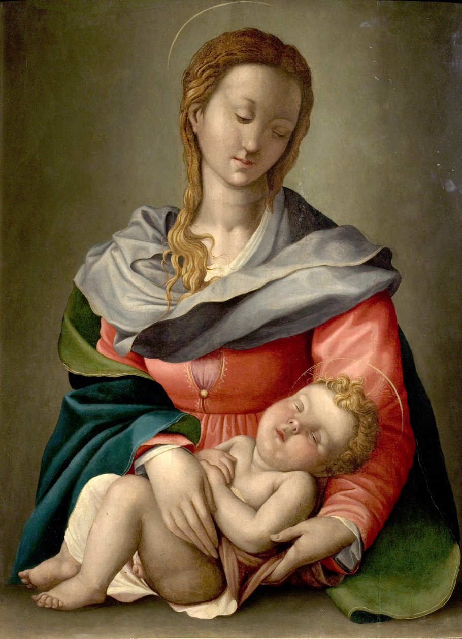 Madonna og barn, ca. 1525-40 af Italian School