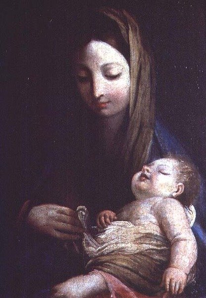 Madonna og barn, Emilian School af Italian School