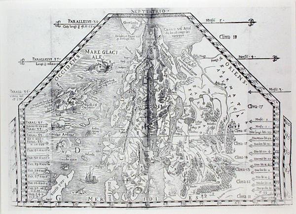 Kort over Skandinavien, fra et atlas af Olaus Magnus af Italian School