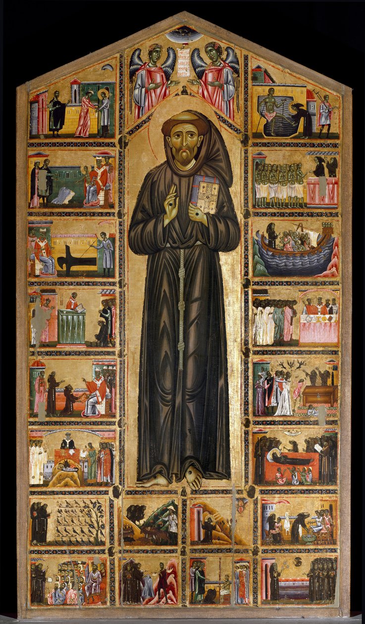 Mester (Maestro) del San Francesco Bardi. Florentinsk skole i første halvdel af det 13. århundrede. Altertavle af San Francesco d