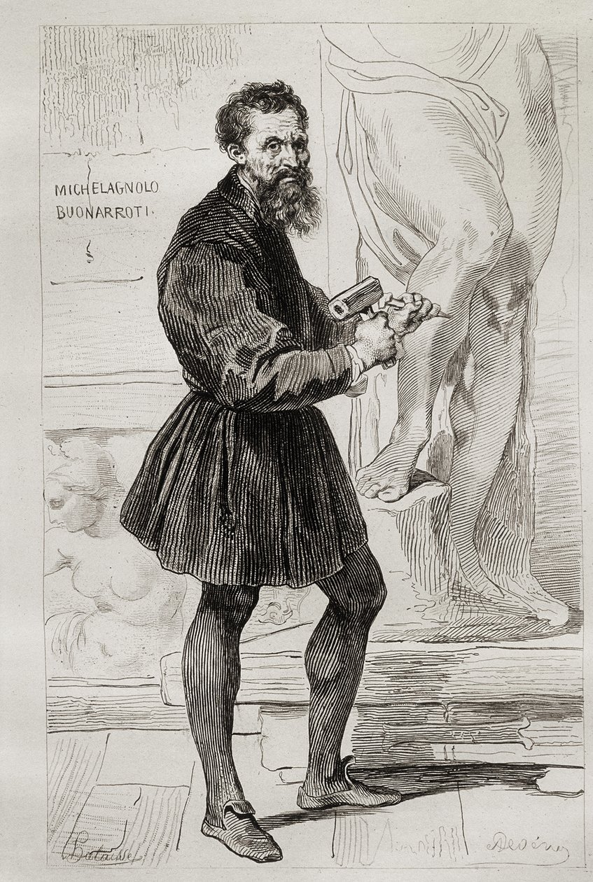 Michelangelo Buonarroti billedhugger af Italian School
