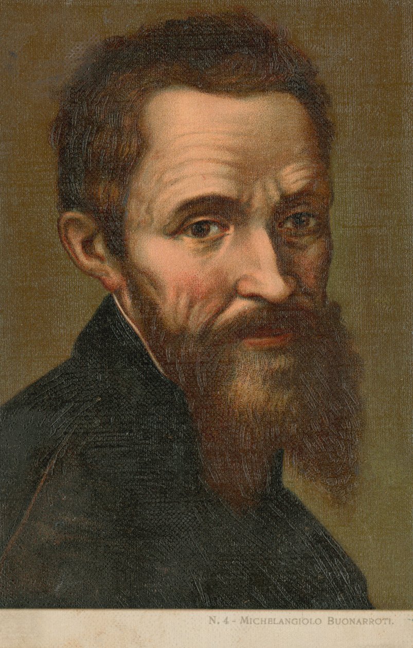 Michelangelo, italiensk kunstner (chromolitho) af Italian School