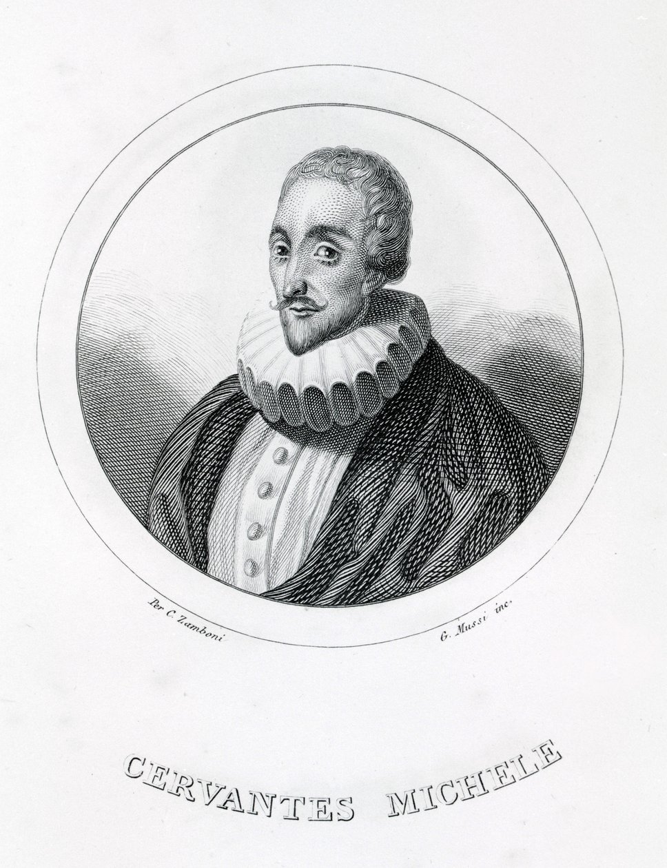 Miguel de Cervantes, spansk forfatter (1547 - 1616). af Italian School