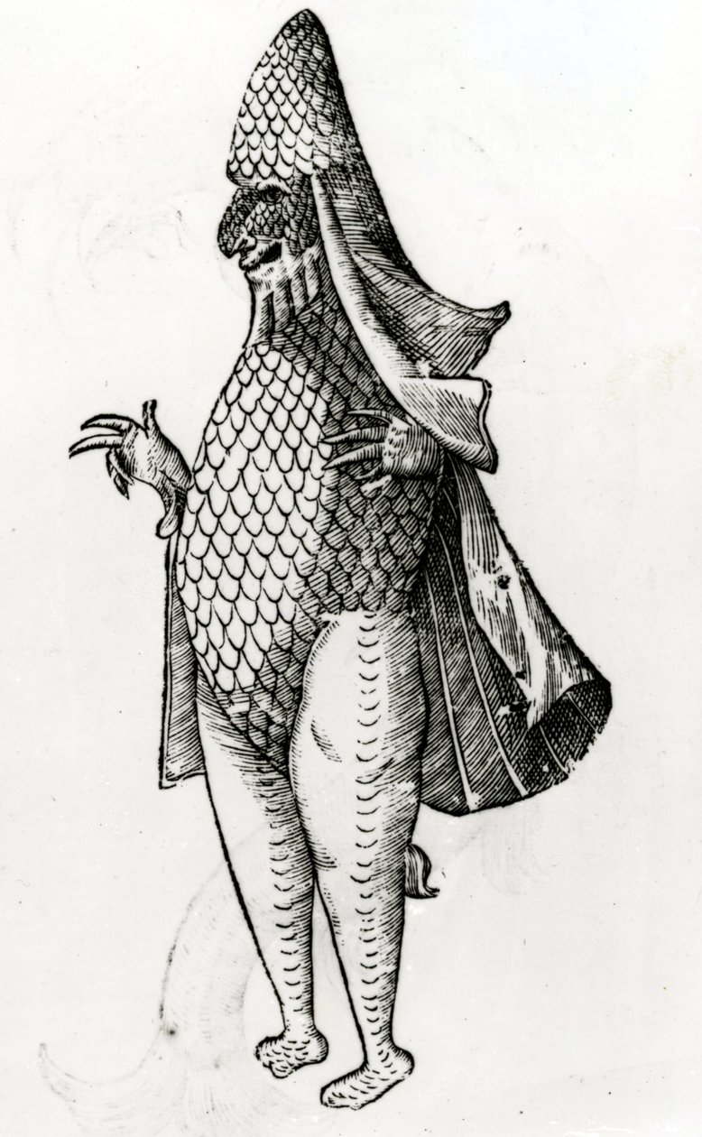 Monster Marinus henviser til biskoppens skolegang, 1642 af Italian School
