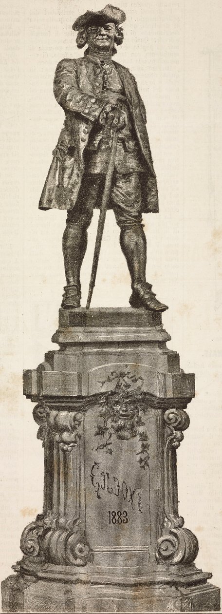 Monument til Carlo Goldoni (1707-1793) af Antonio dal Zotto, afsløret den 20. december af Italian School