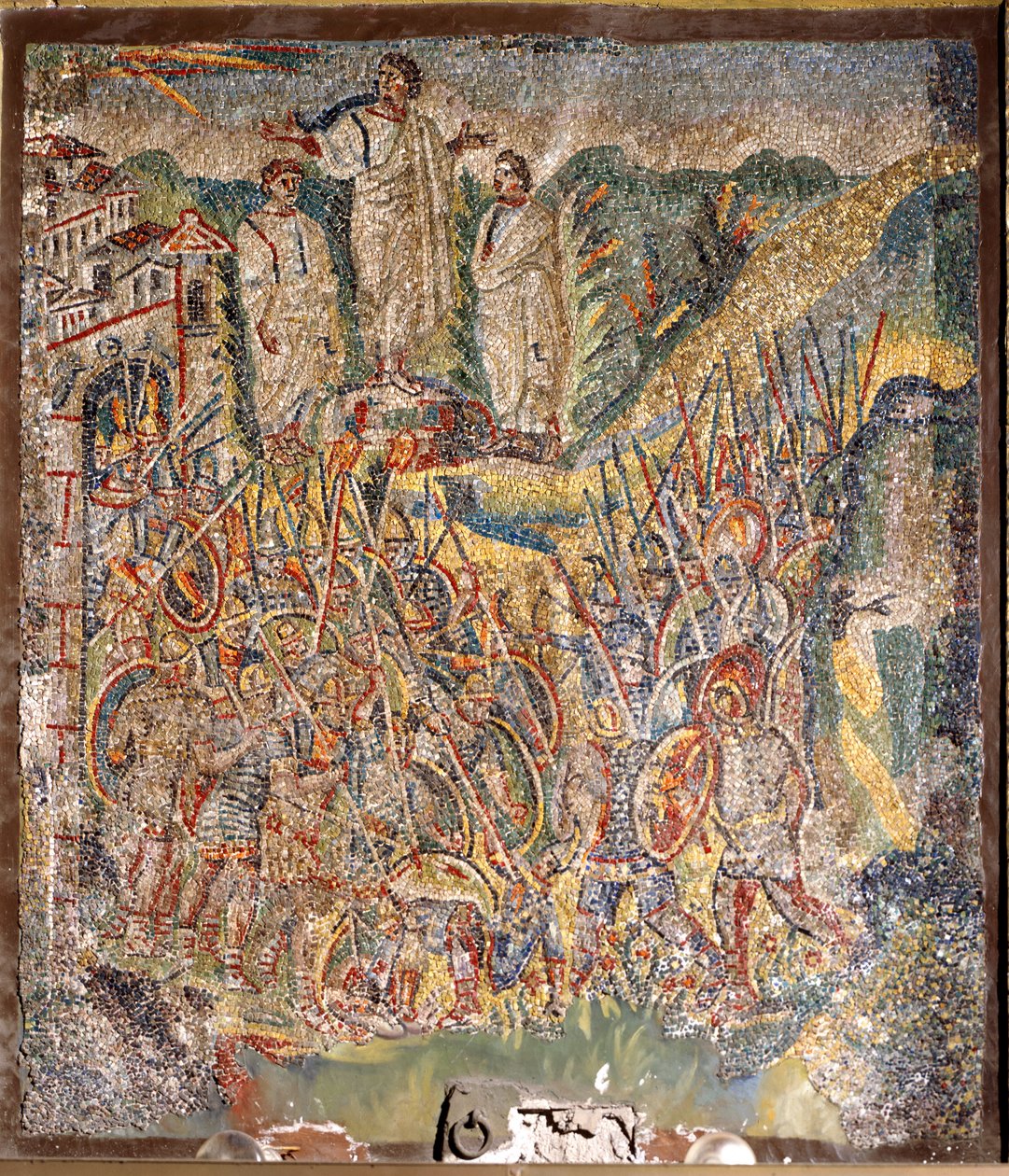 Moses på Sinai Bjerg (mosaik) af Italian School