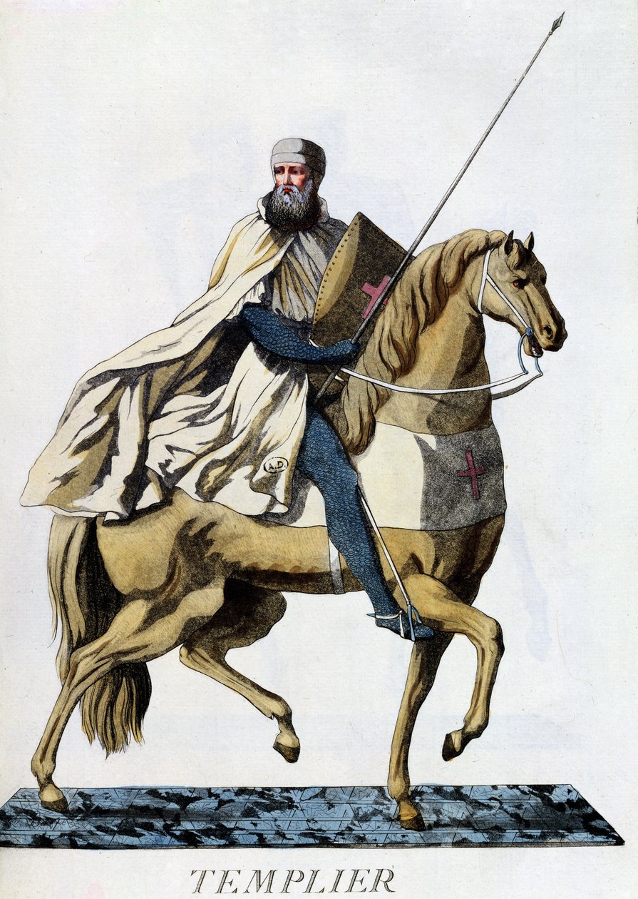 Monteret tempelridder i Battledress, 1783 af Italian School