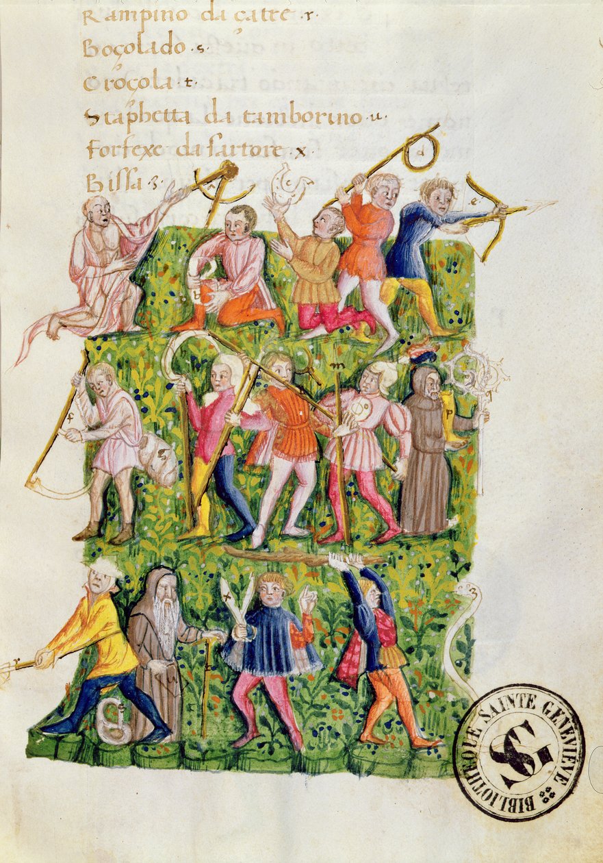 Ms.3368 Gardening Skills, miniature fra Di Artificial Memoria af Italian School