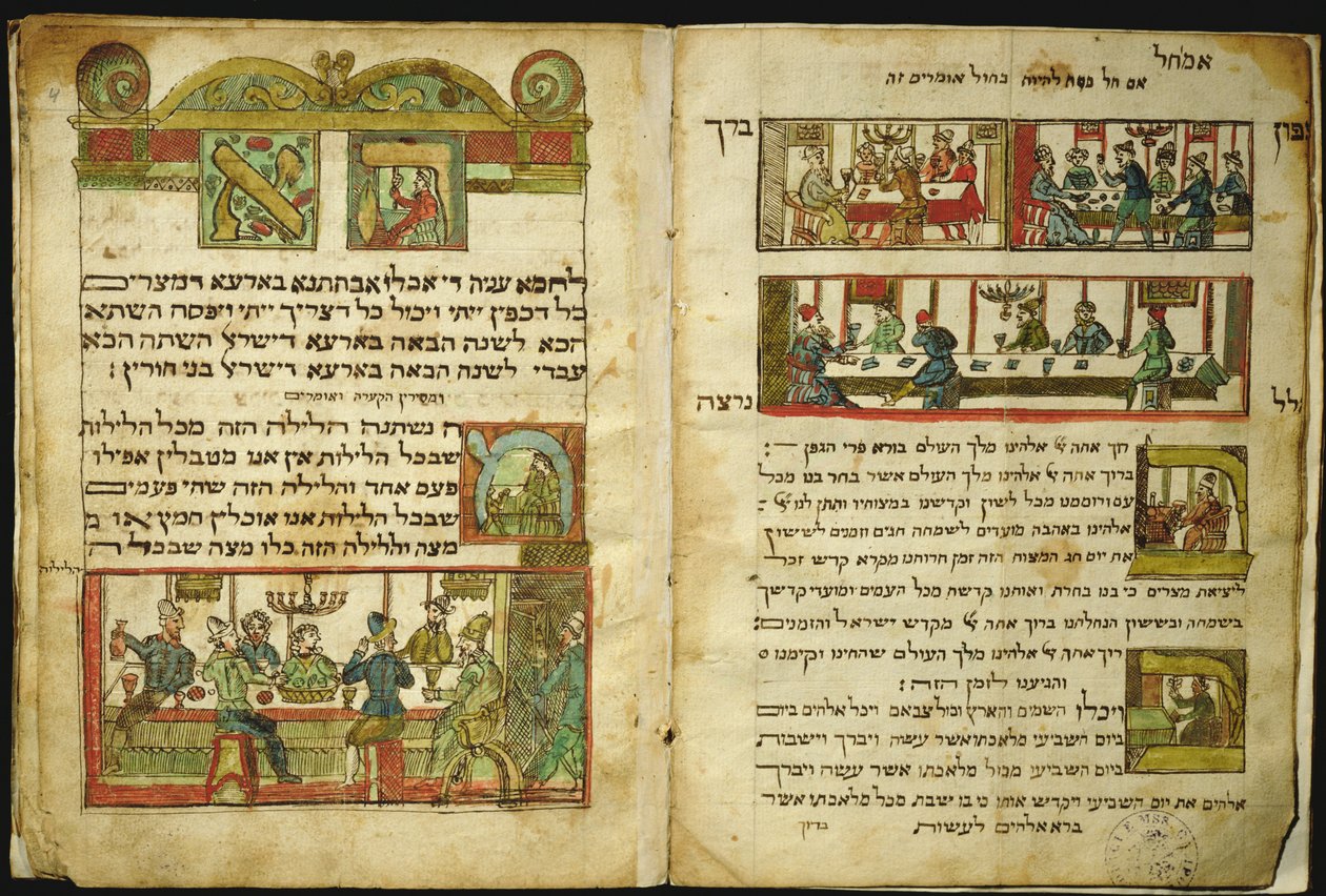 Ms.C.A.2795 Det jødiske folks religiøse ritualer, fra historien om det jødiske folk af Italian School