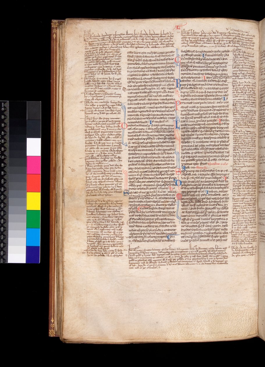 Ms 213. Gregory IX, Dekreter med apparatur af Bernard Botone af Parma, F.93v. Hovedtekst i en gotisk boghånd (kuld rotunde) af Italian School