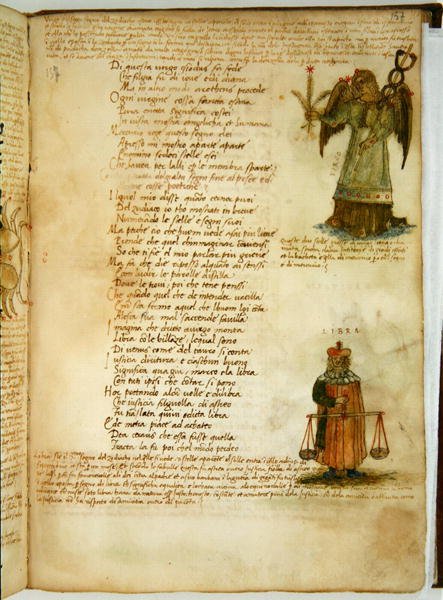 Ms Ital 483 P.4.7 f.157r Jomfru og Vægt, fra 