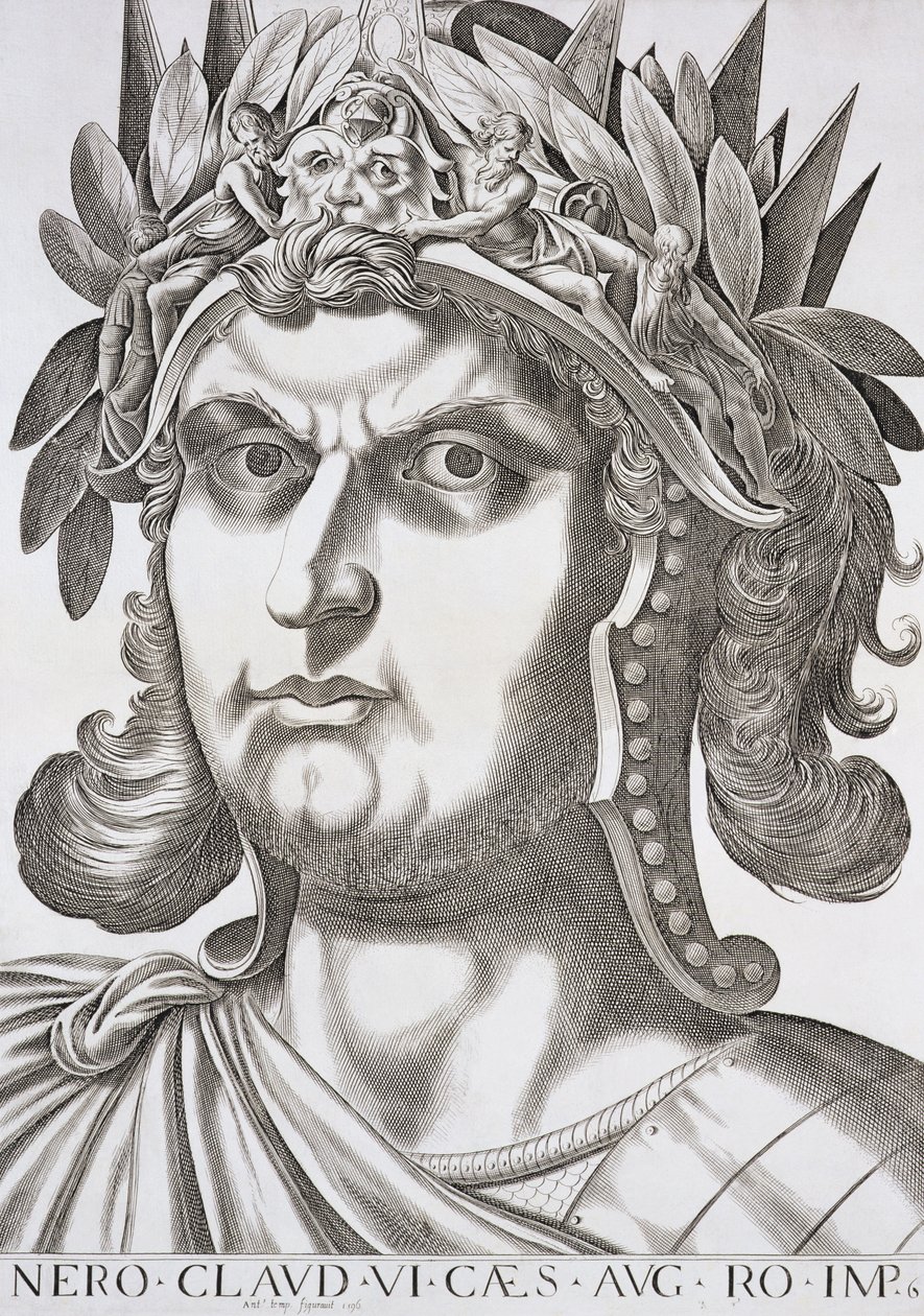 Nero Cæsar (37-68 e.Kr.), 1596 af Italian School