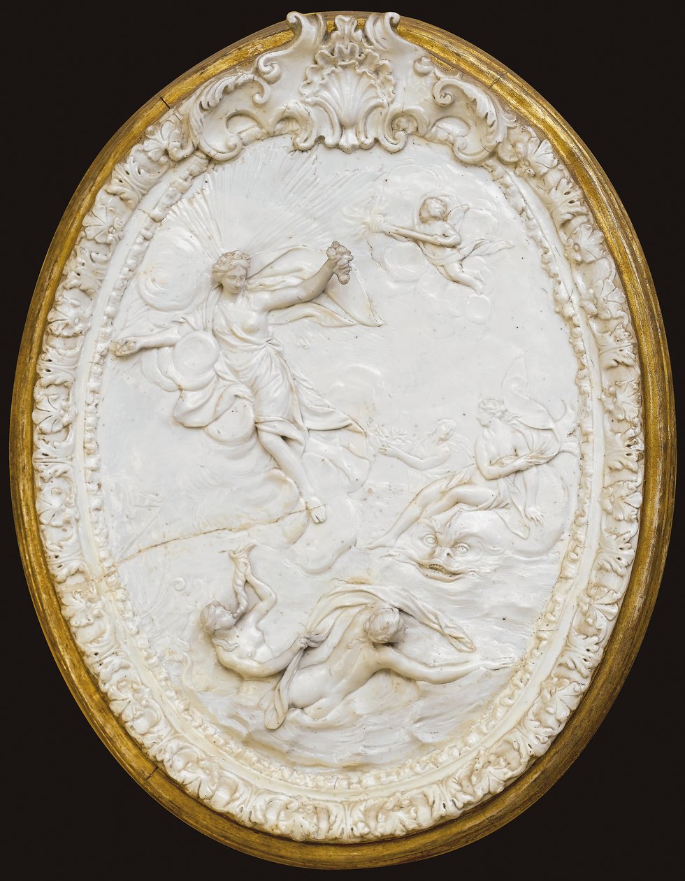 En af en serie på fire Doccia-støbte ovale plaques, midten af 1700-tallet af Italian School