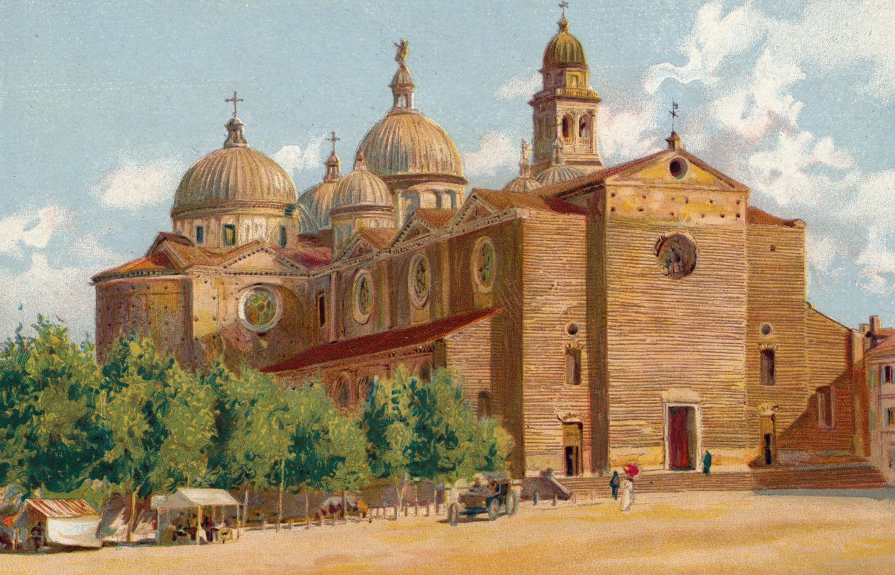 Padua / Padua: Basilikaen St Justina (chromolitho) af Italian School