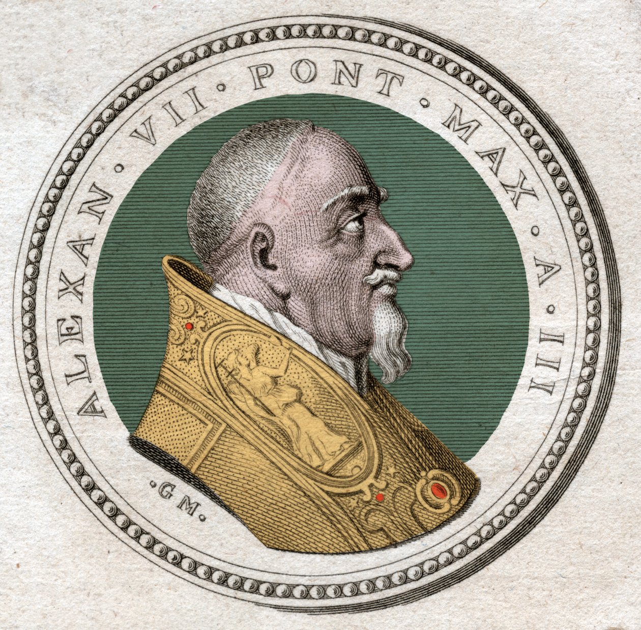 Pave Alexander VII. (gravering af Italian School