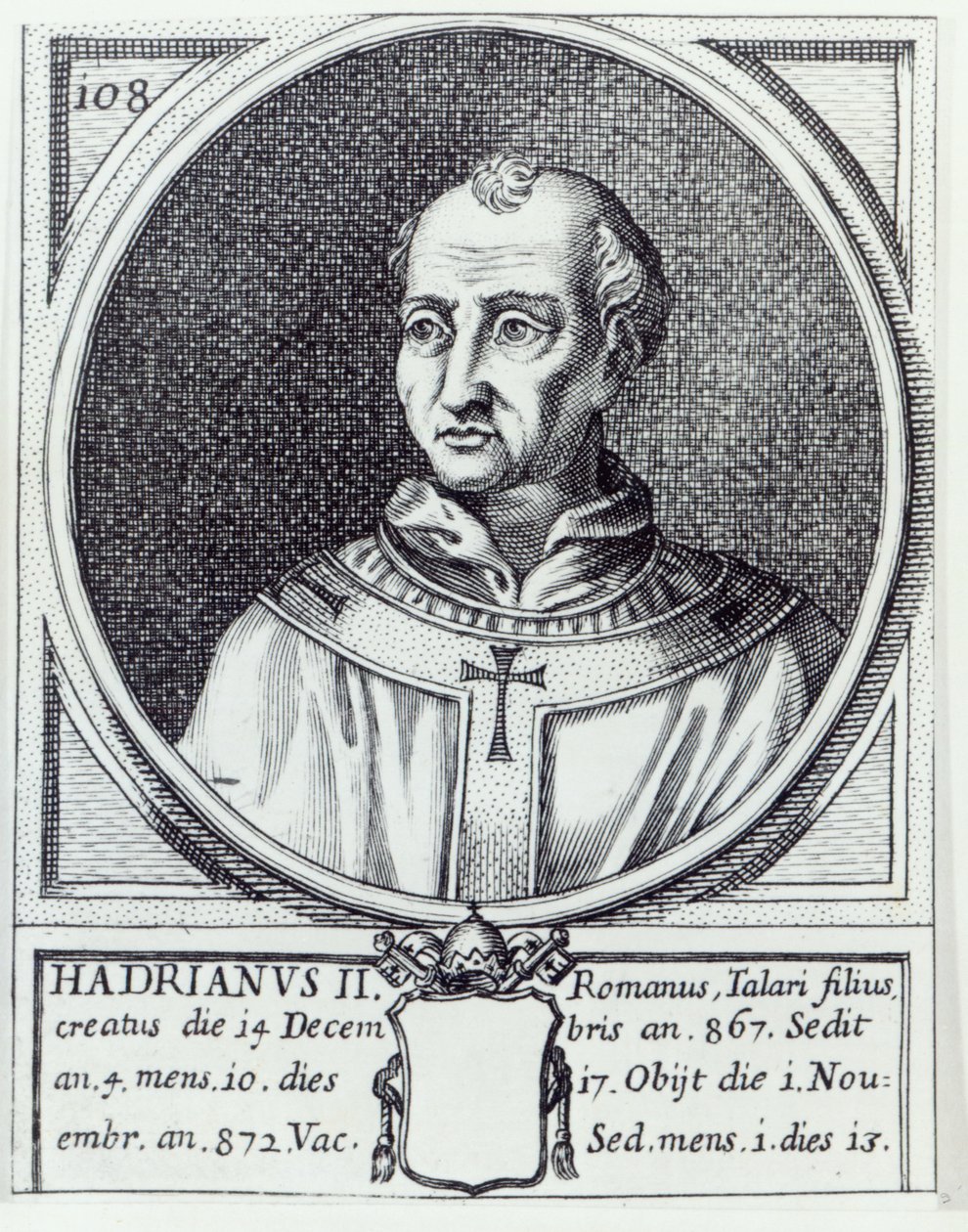 Pave Hadrian II af Italian School