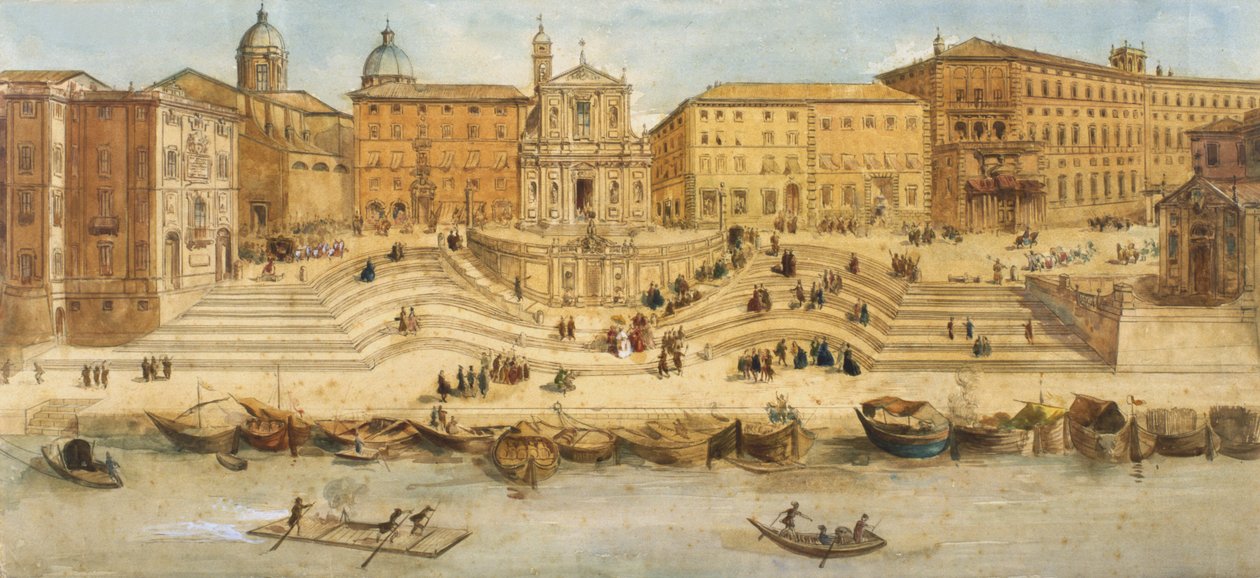 Ripetta Havn af Italian School