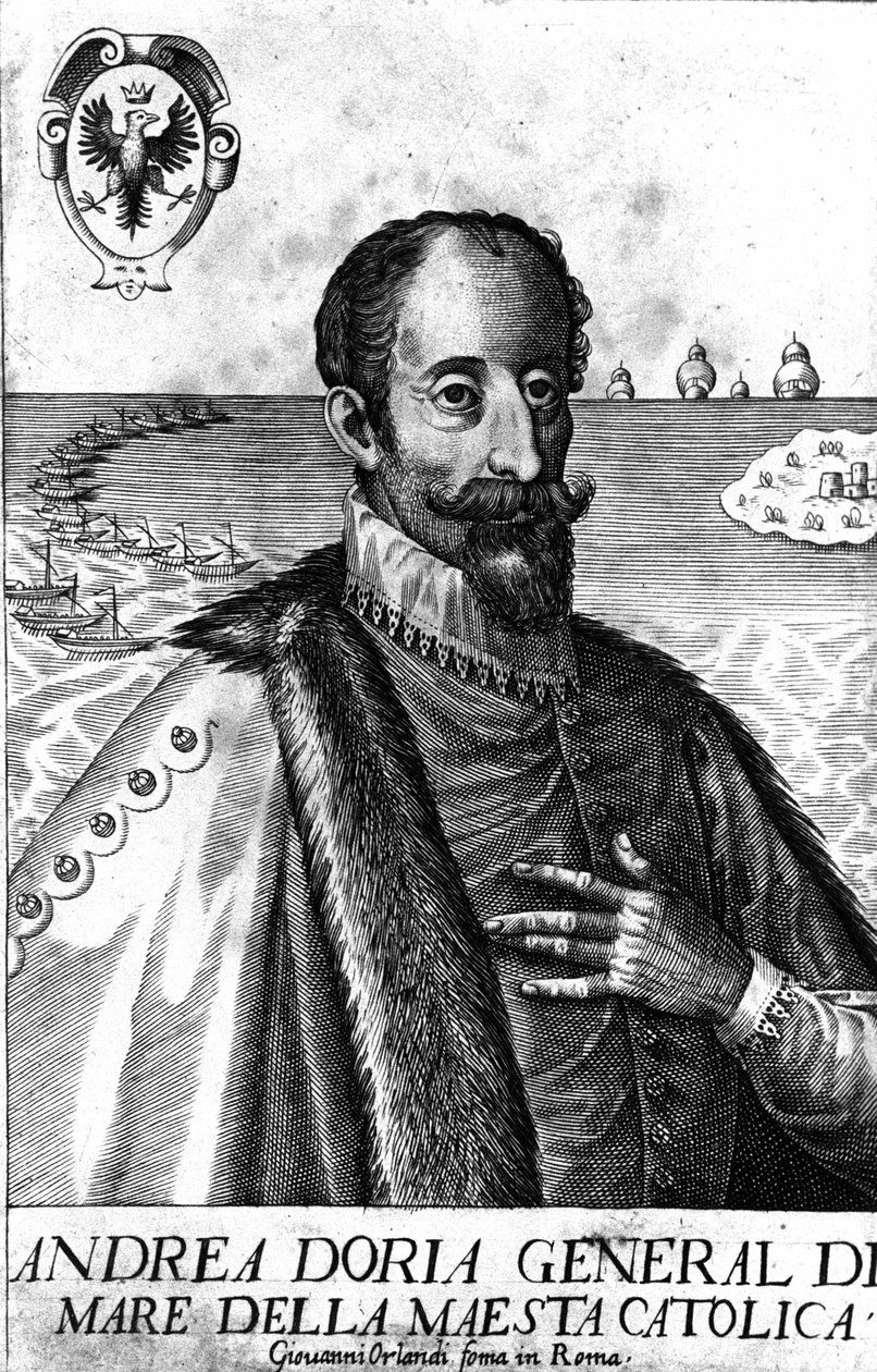 Portræt af Andrea Doria (1466-1560), italiensk krigsmand. af Italian School