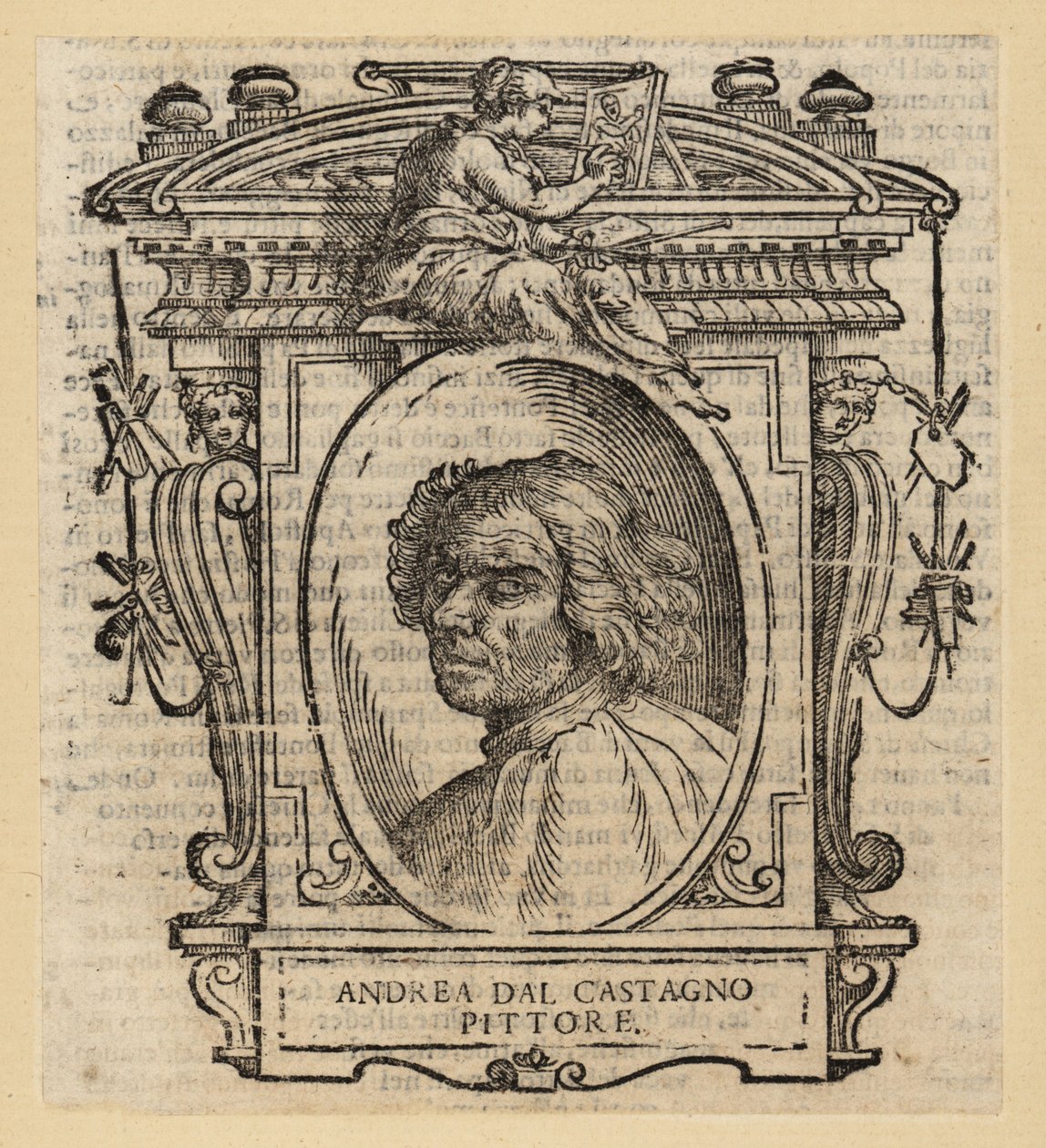 Portræt af Andrea dal Castagno, italiensk maler fra Firenze, omkring 1419-1457 af Italian School