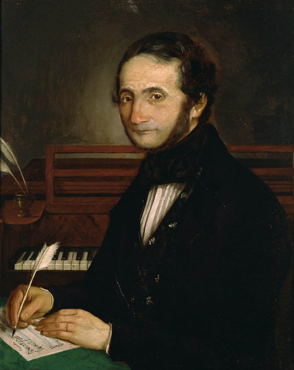 Portræt af Antonio Sarti (1784-1855) (olie på lærred) af Italian School