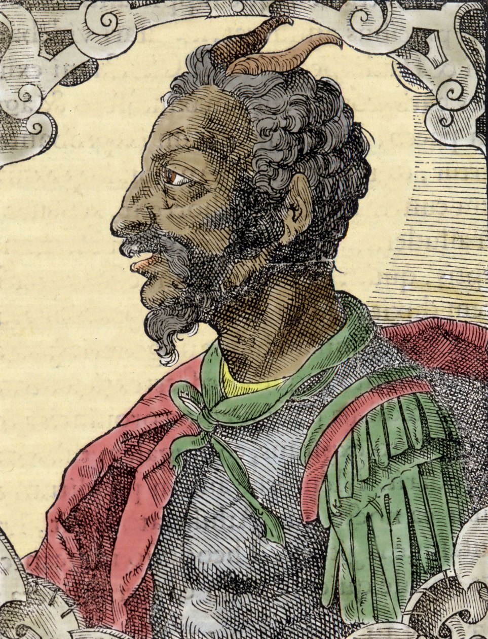 Portræt af Attila fra Bernardino Corios værk "Elogia Virorum Illustris", Milano 1500-tallet. af Italian School