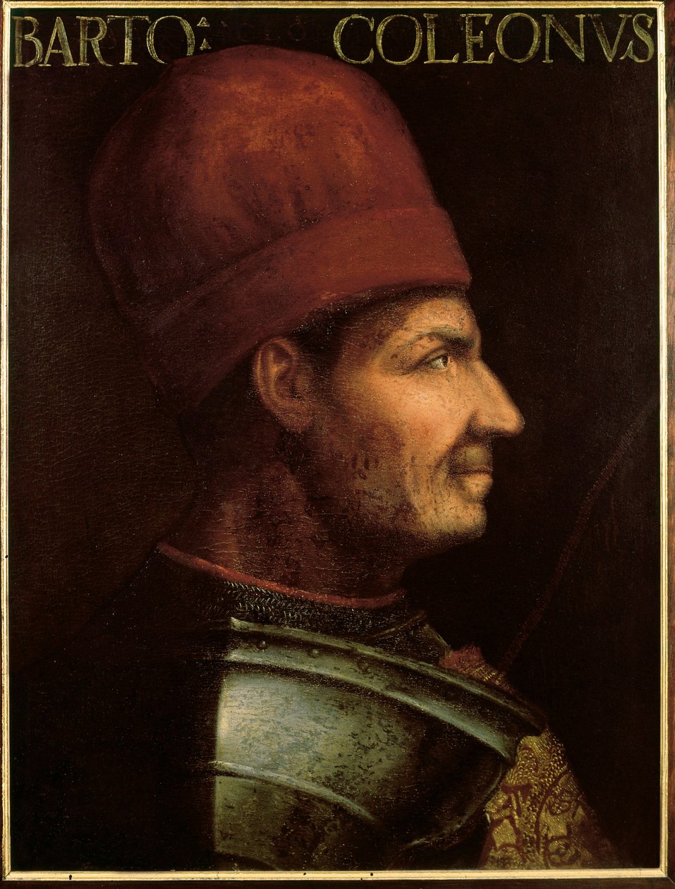 Portræt af Bartolomeo Colleoni (ca.1400-1475), italiensk condottiere (maleri) af Italian School