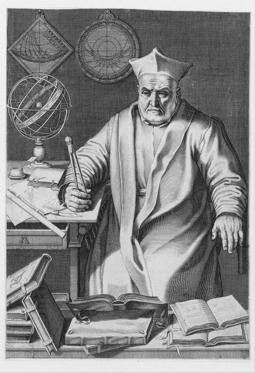 Portræt af kardinal Christopher Clavius af Italian School