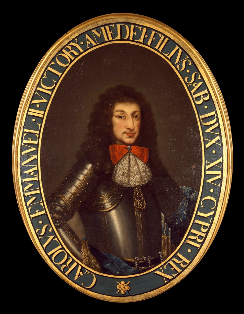 Portræt af Carlo Emanuele II (1634-1675) (Charles Emmanuel af Savoyen) Anonymt maleri. Brescia fra det 17. århundrede, privat samling - Portræt af Charles Emmanuel II (Carlo Emanuele II) (1634-1675), hertug af Savoyen. Anonymt maleri 1600-tallet. Privat co af Italian School