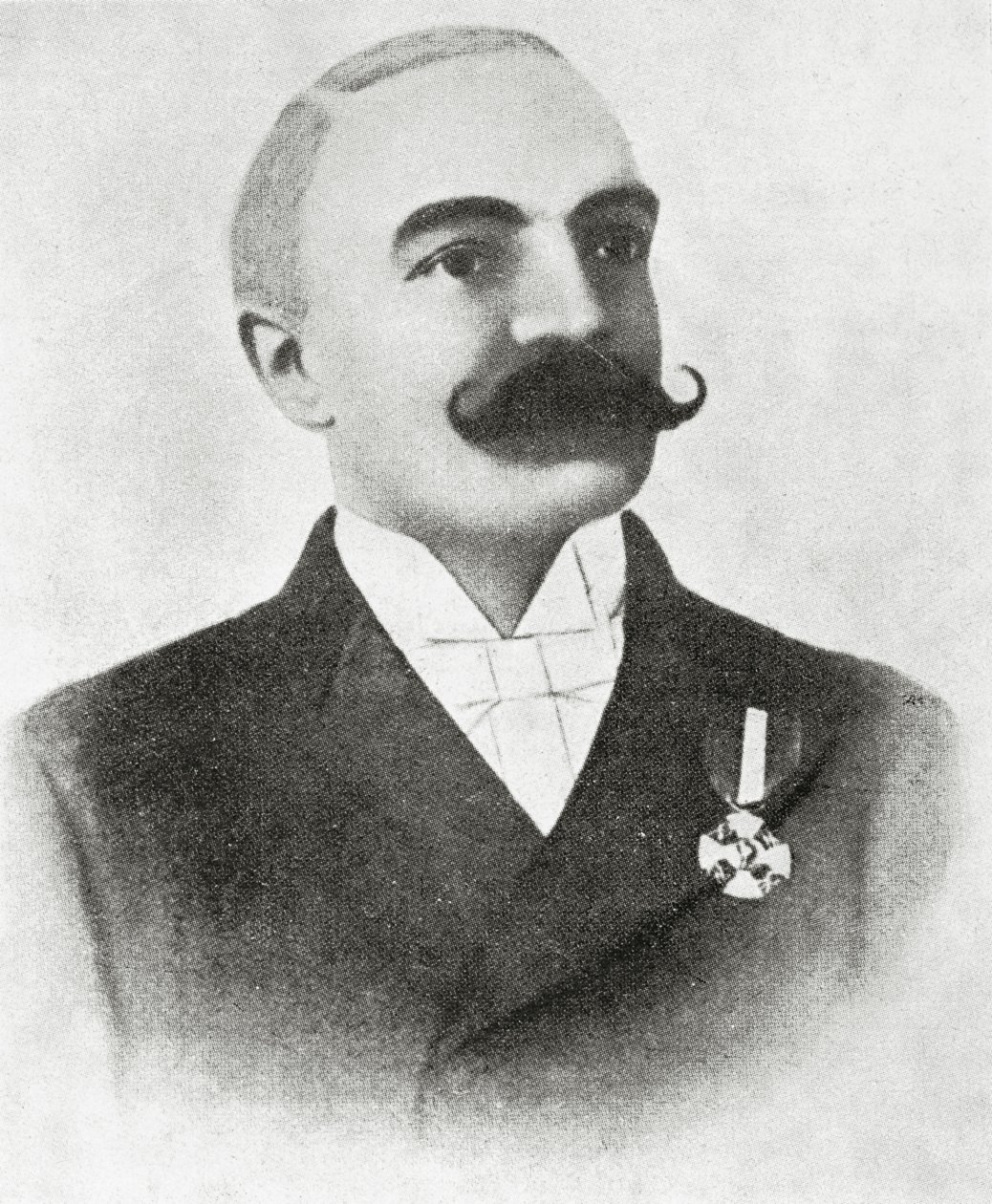 Portræt af Emilio Salgari (litho) af Italian School