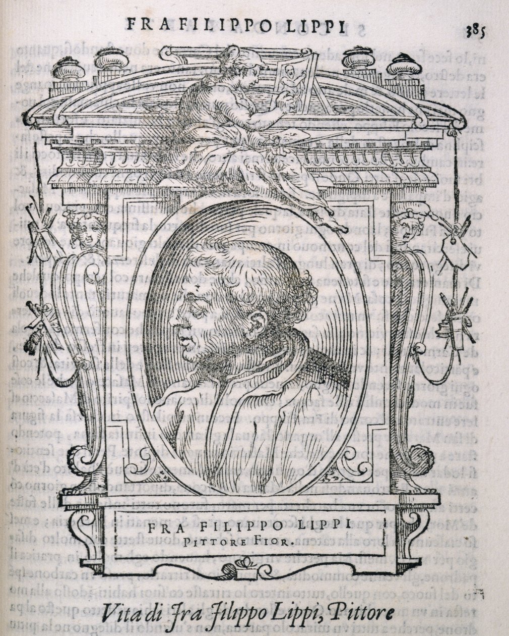 Portræt af Fra Filippo Lippi (ca. 1406-69) fra Vasaris Lives of the Artists, første gang udgivet 1550 af Italian School