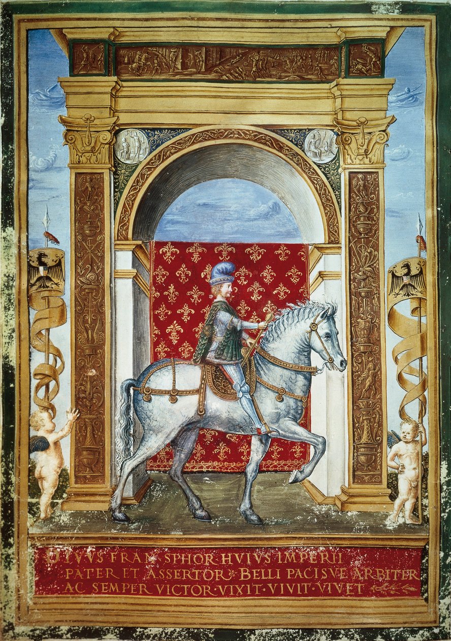 Portræt af Francesco Sforza til hest af Italian School