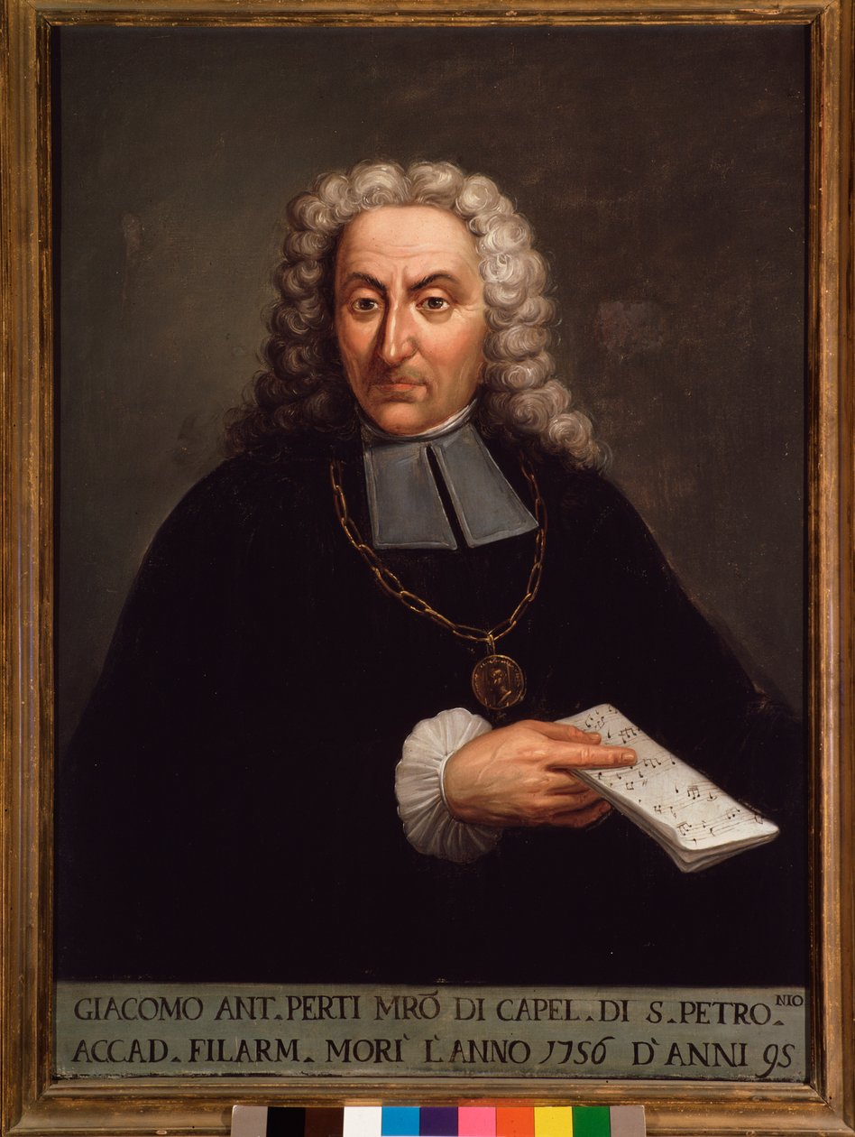 Portræt af Giacomo Perti (1661-1756) italiensk komponist af Italian School