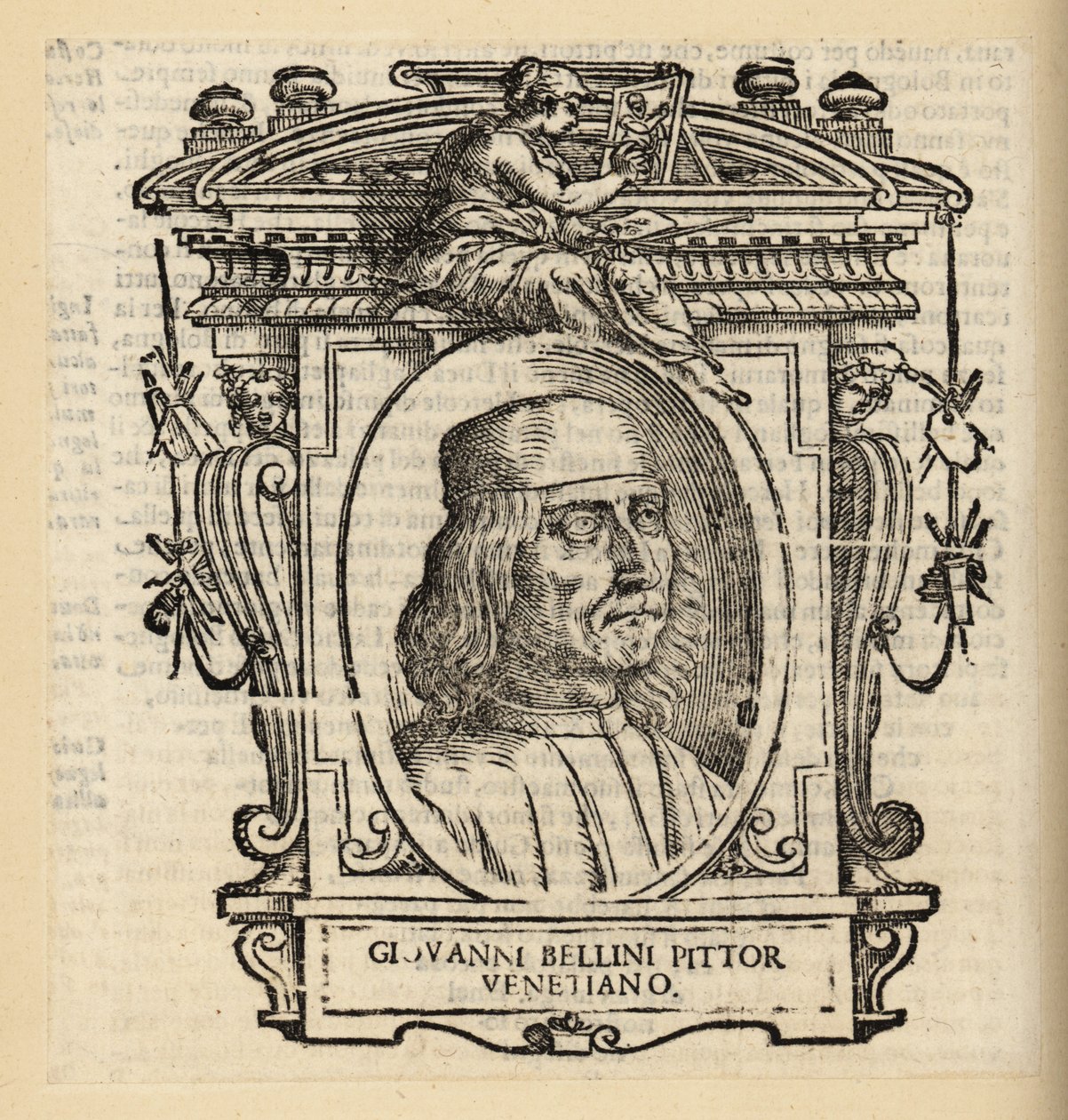 Portræt af Giovanni Bellini, italiensk renæssancemaler fra Venedig, omkring 1430-1516 af Italian School