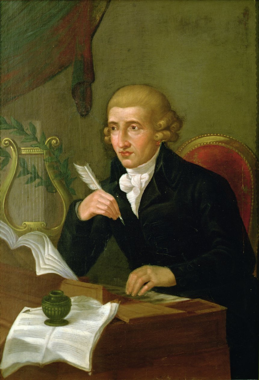 Portræt af Joseph Haydn (1732 - 1809) (olie på lærred) af Italian School