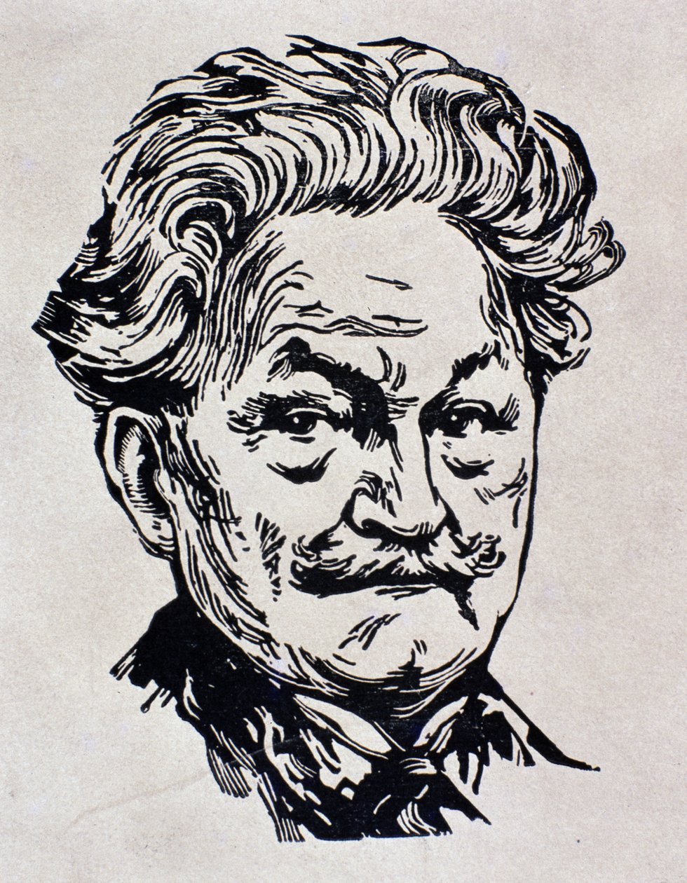 Portræt af Leos Janacek, illustration fra hans selvbiografi 