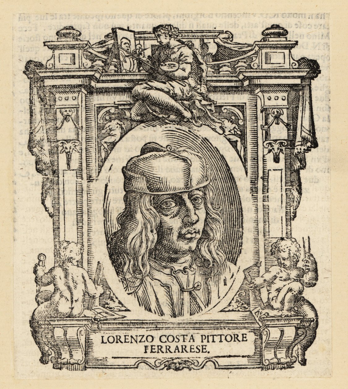 Portræt af Lorenzo Costa, italiensk maler fra renæssancens Ferrara af Italian School