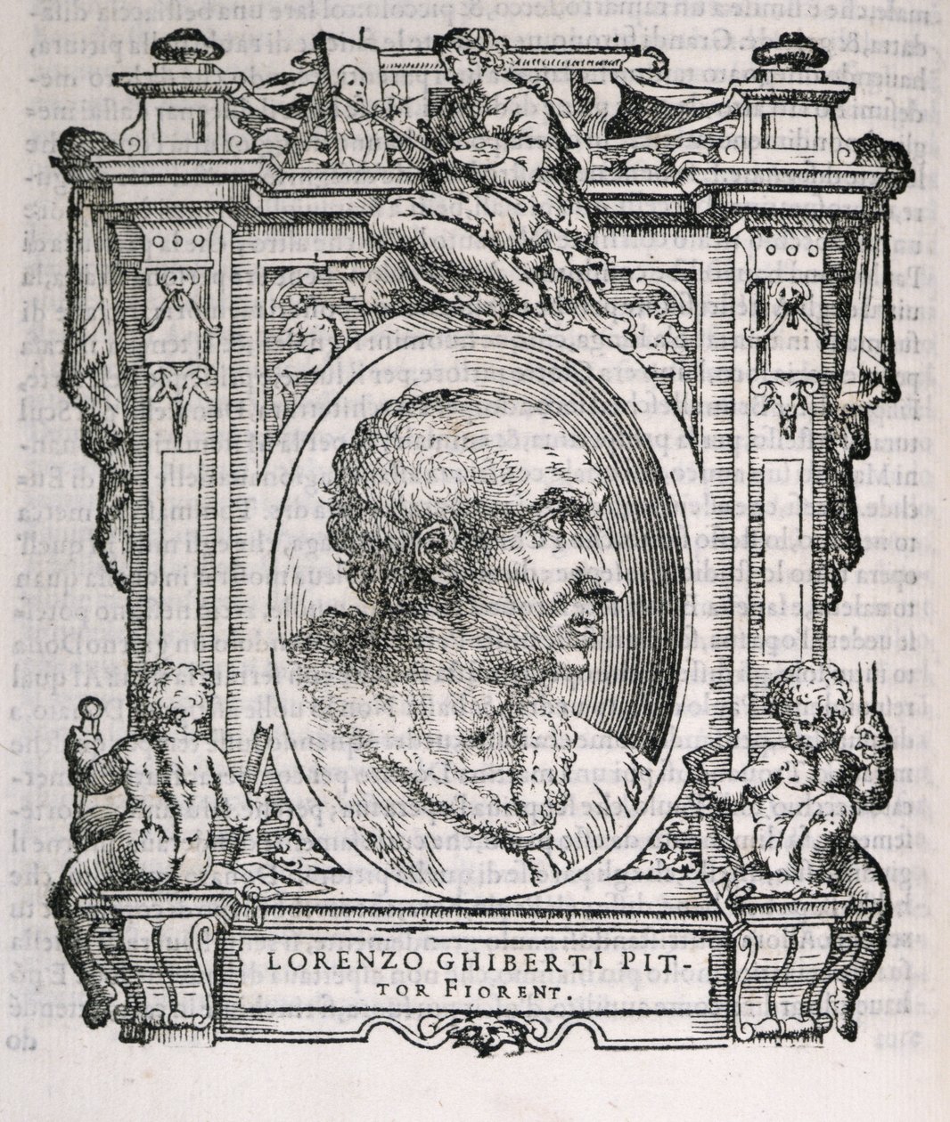 Portræt af Lorenzo Ghiberti (1378-1455) fra Vasaris Lives of the Artists, første gang udgivet 1550 af Italian School